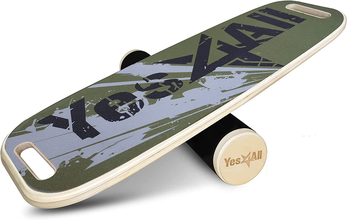 Yes4All Premium Surf Balance Board Trainer with Adjustable Stoppers - 3 Different Distance Options 11, 16 and 22 Inches - Surfing Balance Board, Balance Board Surf Trainer
