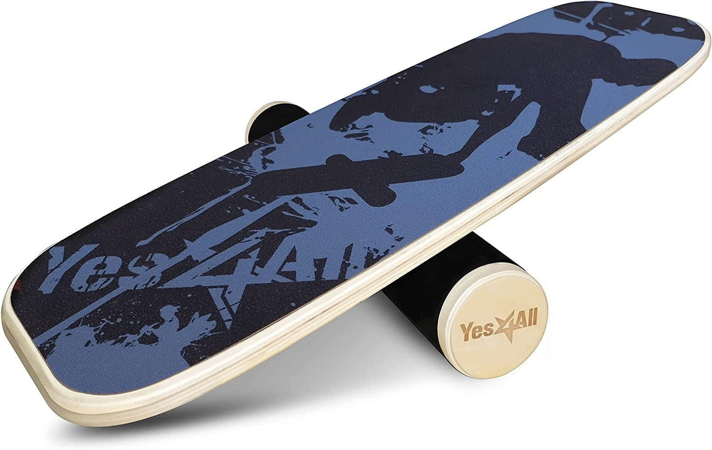 Yes4All Premium Surf Balance Board Trainer with Adjustable Stoppers - 3 Different Distance Options 11, 16 and 22 Inches - Surfing Balance Board, Balance Board Surf Trainer