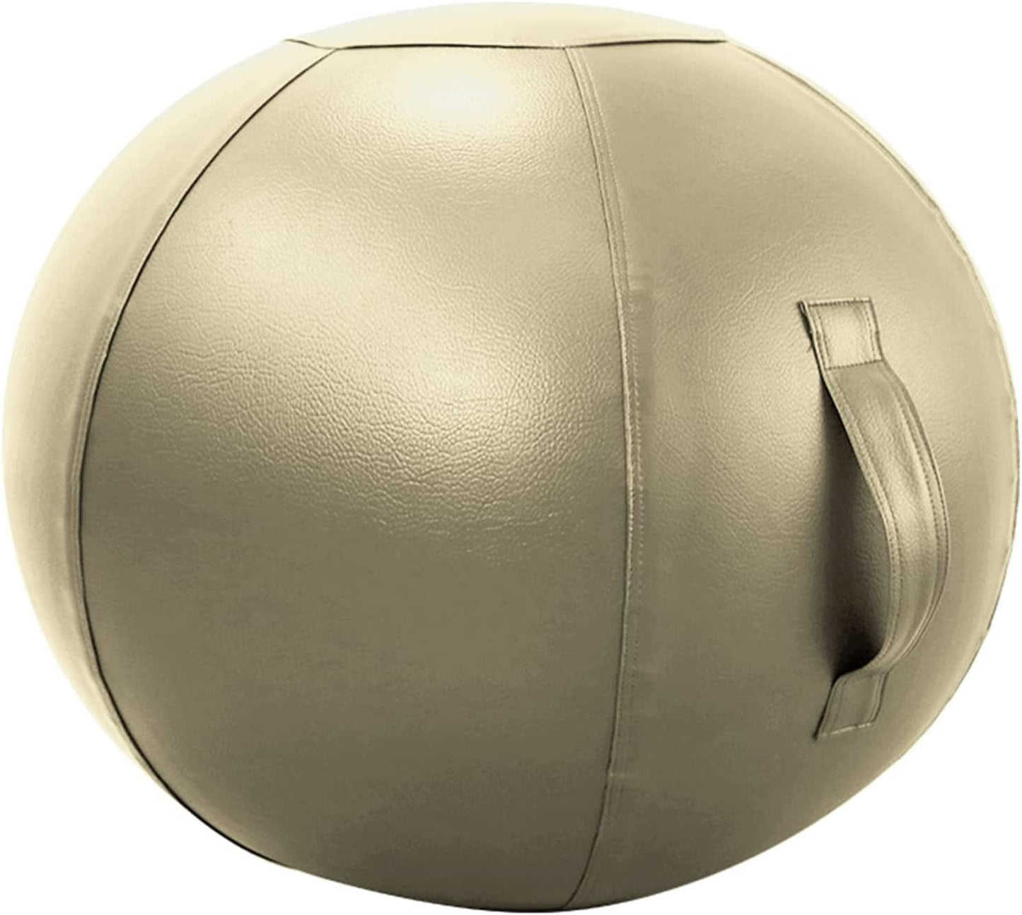 Yoga Ball Chair with Stability Ball Cover Pilates Exercise Ball Chair for Office and Desk Ergonomic Posture Exercise Ball Seat with Handle and Pump,Dark Brown,29.5In