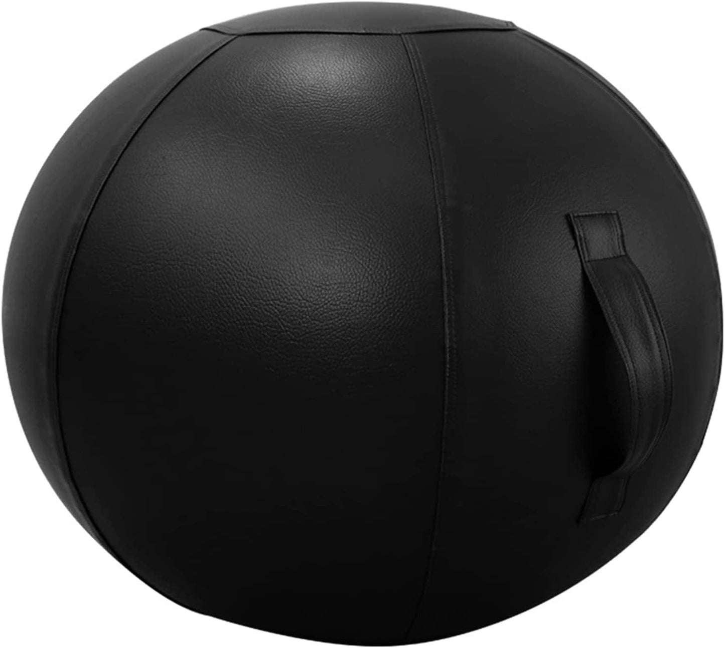 Yoga Ball Chair with Stability Ball Cover Pilates Exercise Ball Chair for Office and Desk Ergonomic Posture Exercise Ball Seat with Handle and Pump,Dark Brown,29.5In