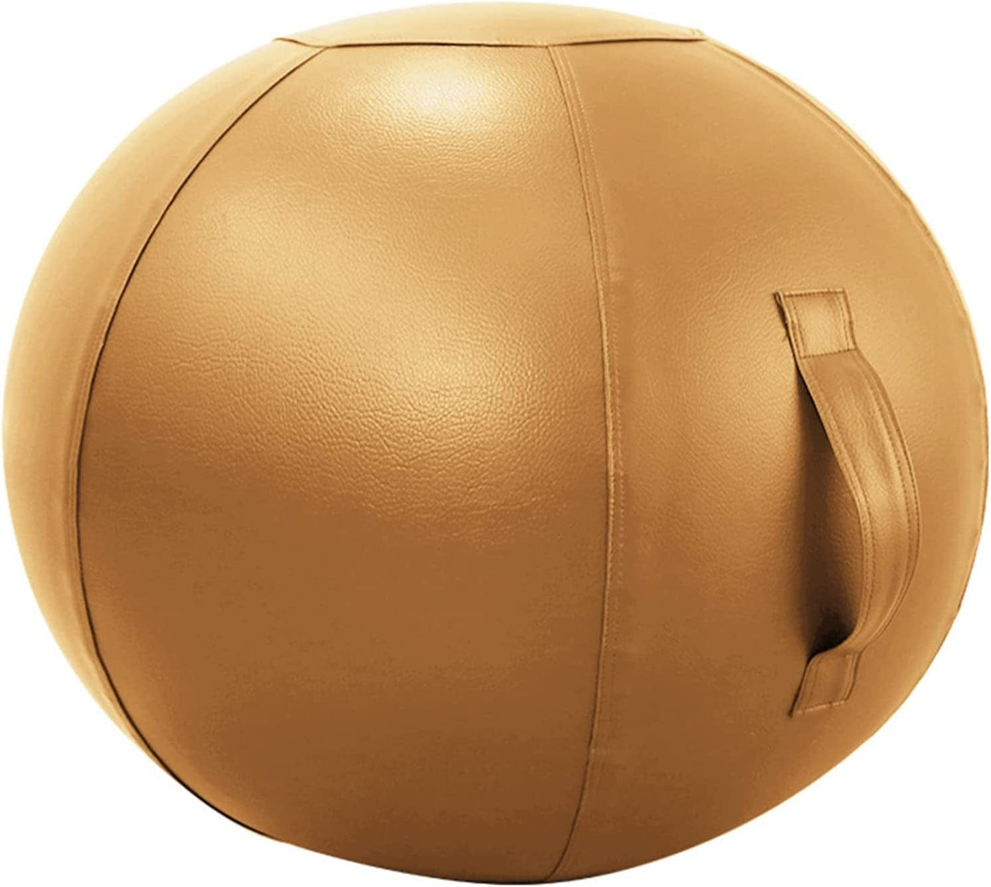 Yoga Ball Chair with Stability Ball Cover Pilates Exercise Ball Chair for Office and Desk Ergonomic Posture Exercise Ball Seat with Handle and Pump,Dark Brown,29.5In