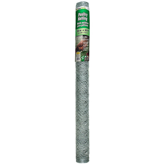 YardGard® 308475B Galvanized Poultry Netting, 20-Gauge, 2" Mesh, 36" x 50'