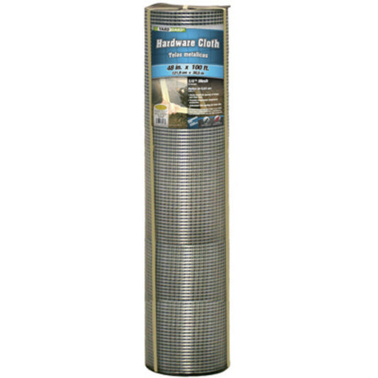 YardGard 308242B Galvanized Hardware Cloth, 23-Gauge, 1/4" Mesh, 48" x 100'
