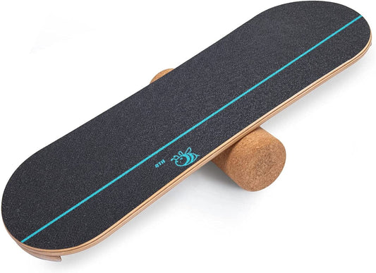 4TH-BEE Surf Balance Board for Adults, Balance Board Trainer with Roller, Core Balance Board Exercise Equipment