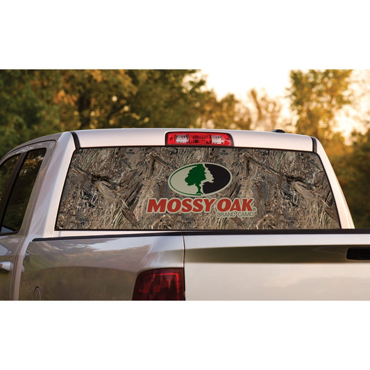 Window Graphic with Mossy Oak Camo & Logo - Large - Duck Blind