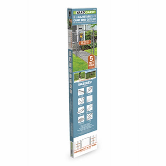 YardGard 3283ADJ48 Chain Link Fence Gate Kit, Silver Metallic