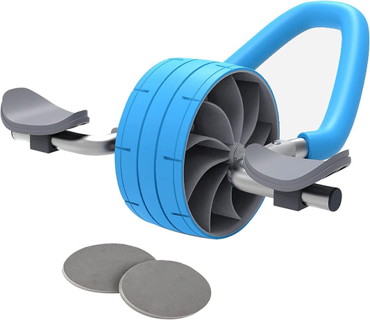 Ab Roller Blue, Ab Wheel Roller for Core Workout, Ab Workout Equipment for Abdominal & Core Strength Training, Ab Roller Wheel for Abdominal Exercise, Ab Roller with Elbow Support Avoid Injury
