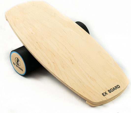Wooden Balance Board Easy with Roller Balance Training - Wobble Balance Board for Surf - Stability Core Trainer