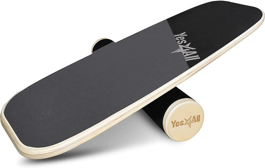 Yes4All Premium Surf Balance Board Trainer with Adjustable Stoppers - 3 Different Distance Options 11, 16 and 22 Inches - Surfing Balance Board, Balance Board Surf Trainer